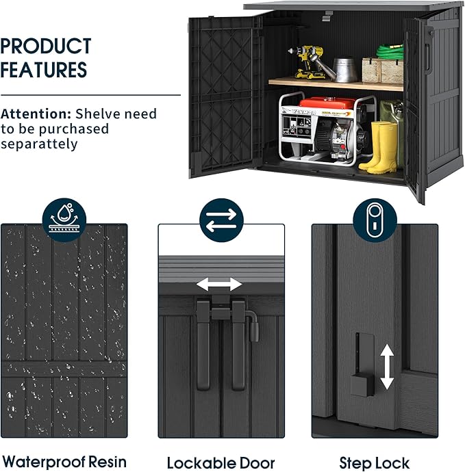 LHBcraft Outdoor Storage Cabinet 36 Cu Ft - Image 3