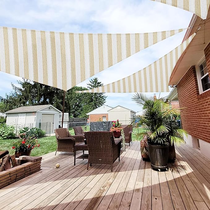 Patio Paradise 17' x 17' x 17' Sun Shade Sail Triangle Canopy Shade Cloth by Patio
