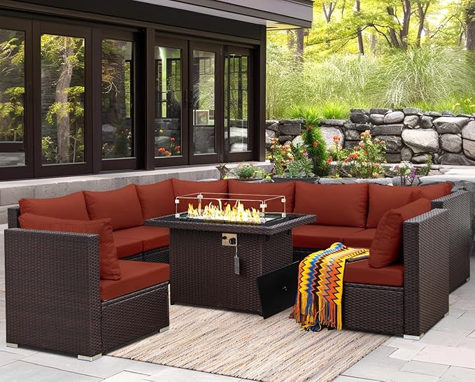 NICESOUL 9 Pcs Large Patio Furniture Set - Image 2