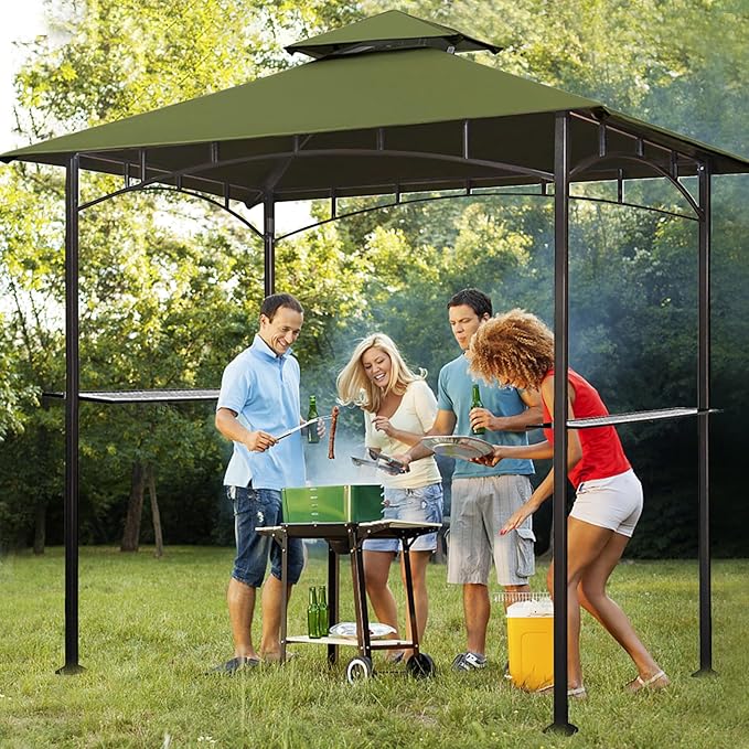 Eurmax USA High Performance Grill Gazebo Canopy Replacement Cover 5x8 BBQ - Image 2