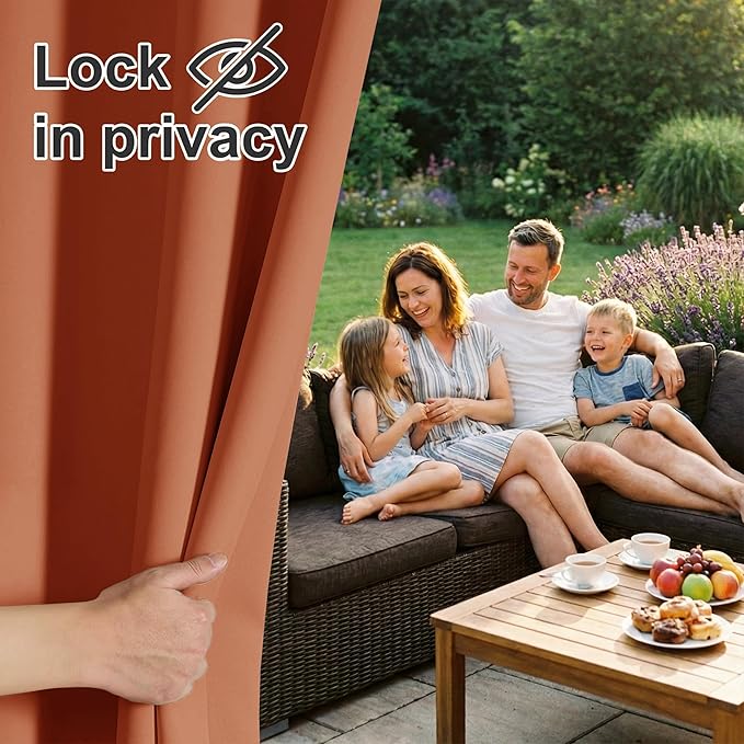 RYB HOME Extra Wide Outdoor Curtains - Image 3