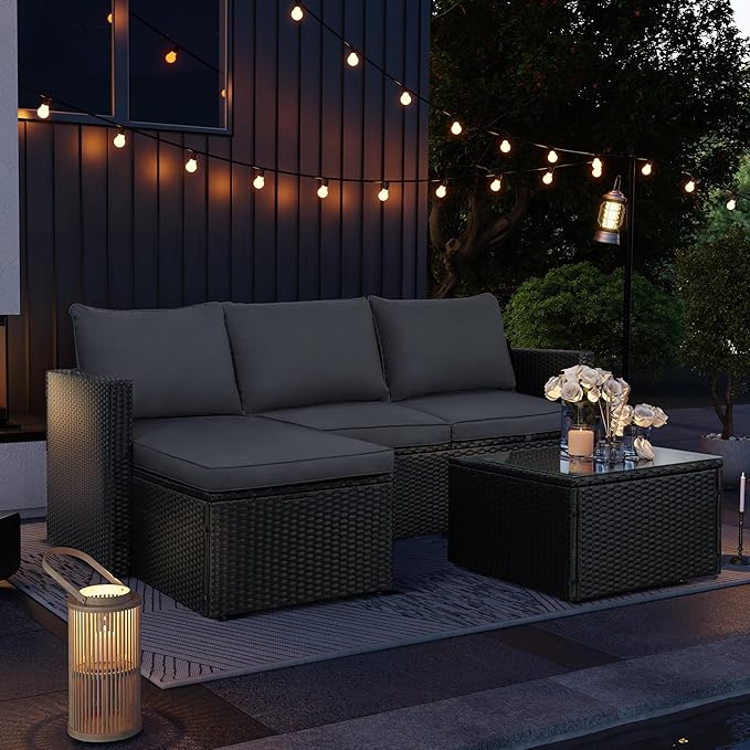 3-Piece Outdoor Patio Sectional Sofa Set - Image 7