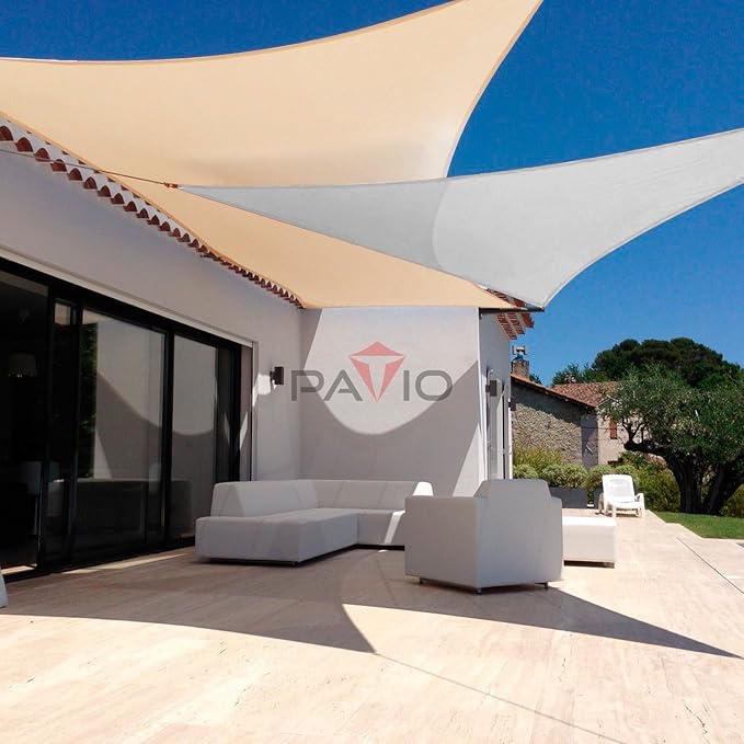 Patio Paradise 26' x 26' x 26' Sun Shade Sail Triangle Canopy Shade Cloth - Image 5