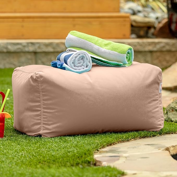 Jaxx Leon Outdoor Bean Bag Ottoman Bench, Premium Sunbrella - Image 3