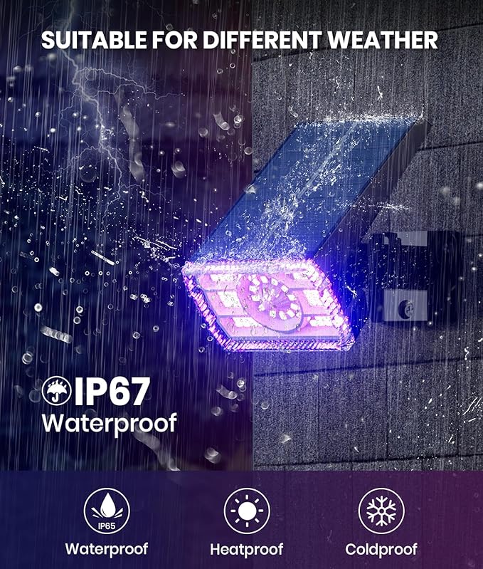 8-Pack Solar Spot Lights Outdoor Multicolor IP67 Waterproof RGB - Image 3