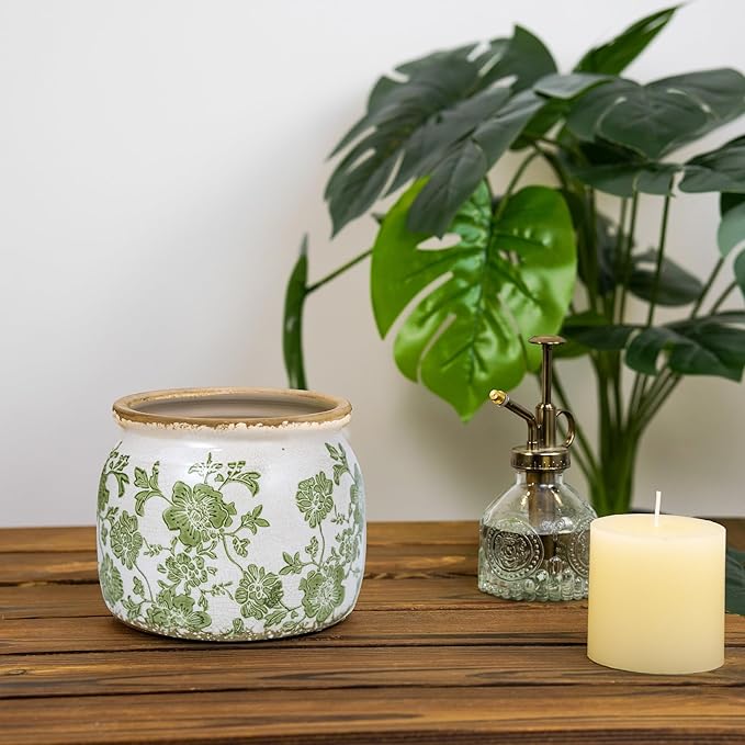 Flower Pot, Vintage Ceramic Pot - Image 3