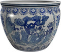 Red Lantern 14" Ladies Blue & White Porcelain Fishbowl by RedLantern