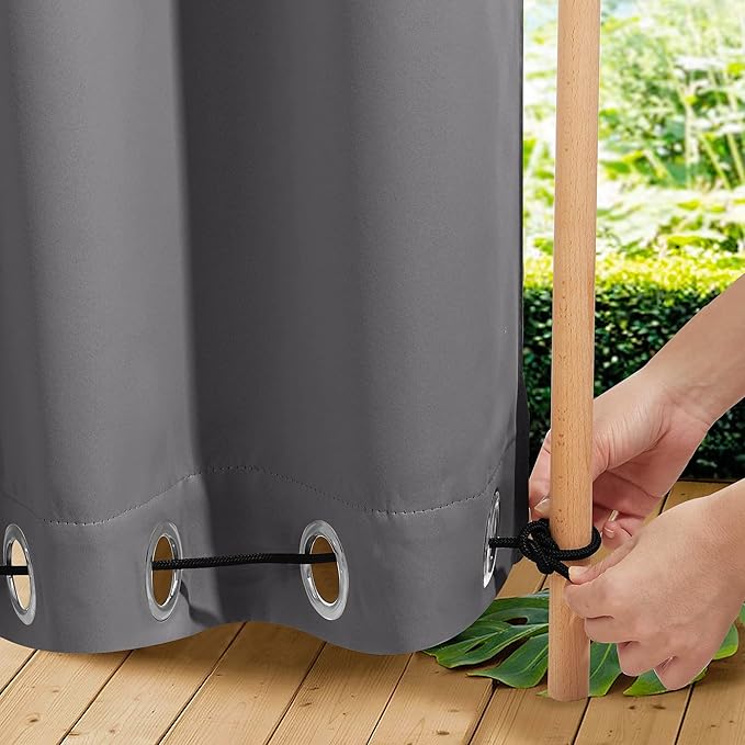 NICETOWN 2 Panels Outdoor Curtains Waterproof Extra Long 108" by NICETOWN