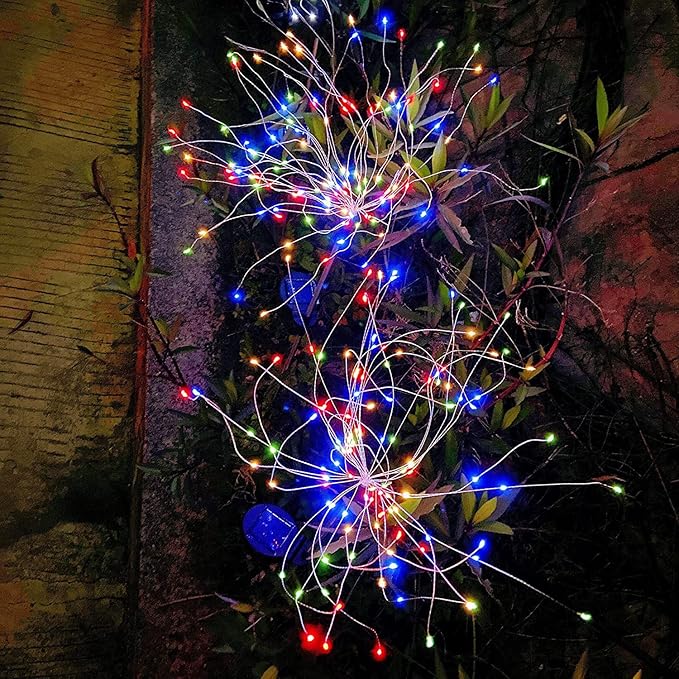 JJGoo Solar Firework Lights, 2 Pack 180 LEDs 2 Lighting Modes Solar Lights - Image 8