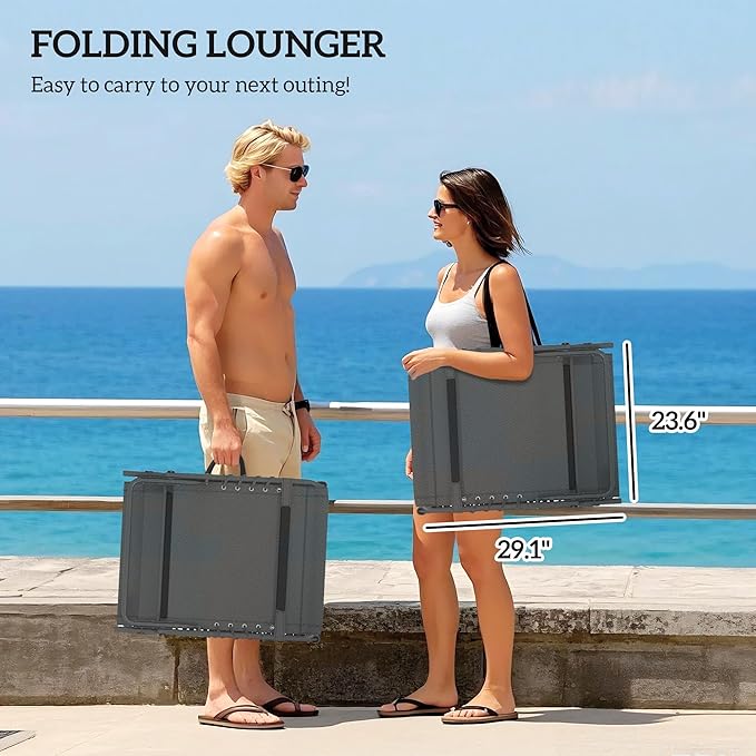 Outsunny Chaise Lounge Chair Outdoor Set of 2, 5-Position Adjustable Outdoor - Image 6