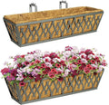 2 Pack 24 Inch Window Boxes Planters Railing Planter Box by KarlliuHOMEGARDEN