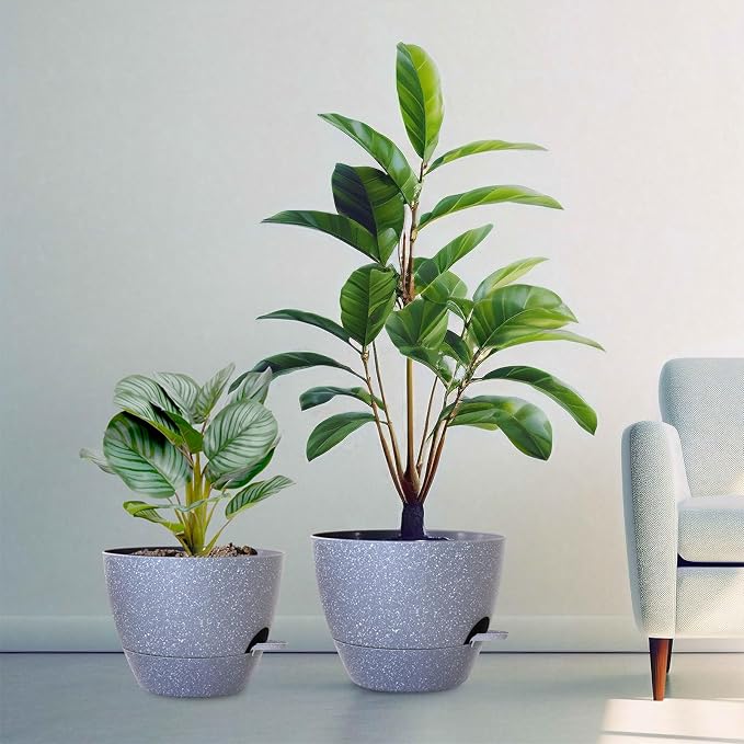 Big Self Watering Pots 12/10/9 inch, Plant Pots - Image 7