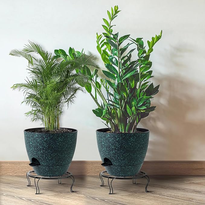 12inch 2Pack Large Self Watering Planters, Plastic Plant Pots - Image 6