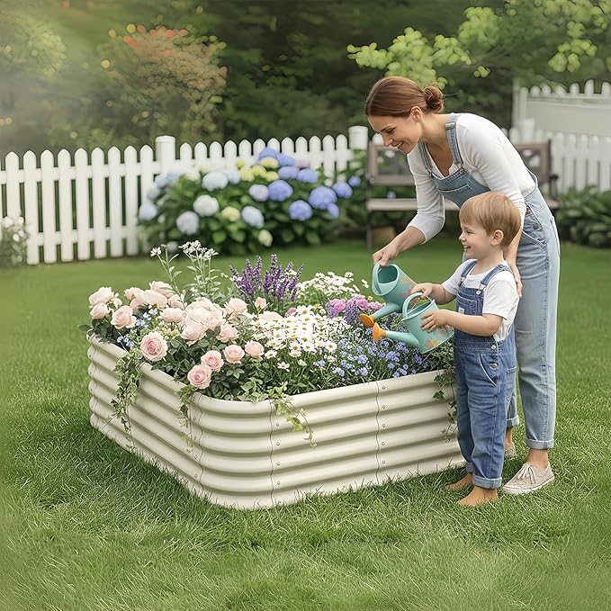 2-Pack 4x1.5ft Galvanized Raised Garden Bed, Outdoor Planter Bed, Metal Planter - Image 3