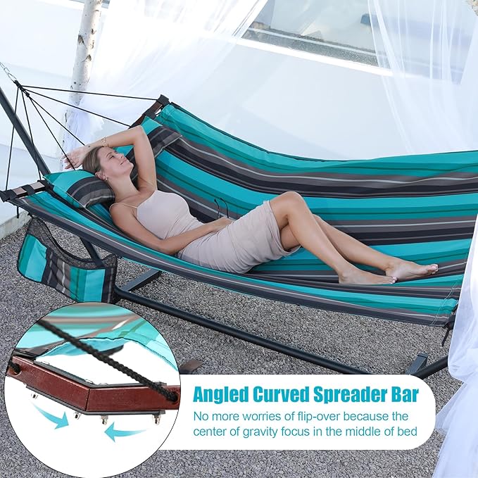 TegerDeger 12FT 2 Person Hammock Large Hammock 450LB Capacity - Image 3