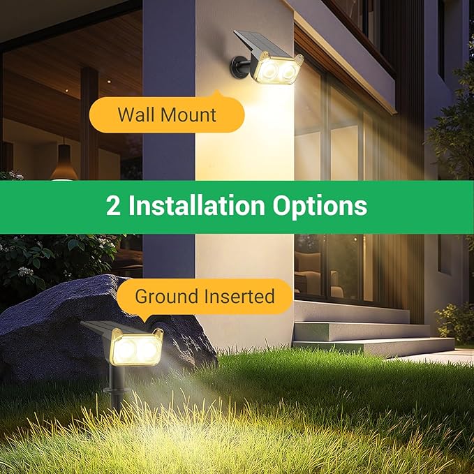WdtPro Solar Lights Outdoor Waterproof, Solar Spot Lights Outdoor - Image 4