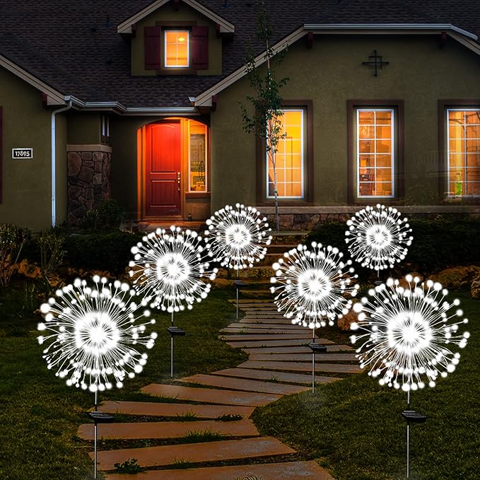 OriginalSourcing Solar Garden Firework Lights Outdoor Waterproof, 4 Pack Solar - Image 6