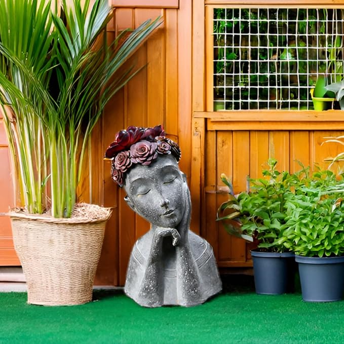 Newman House Studio Succulents Face Planters Pots Head - Image 7