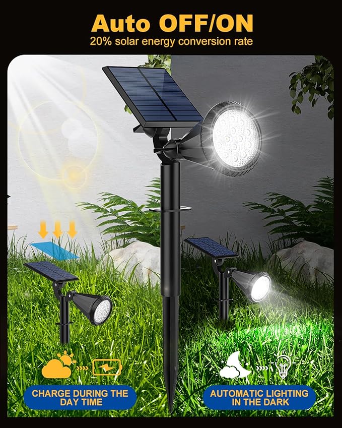 Solar Spot Lights Outdoor, 4 Pack Outdoor Solar Lights - Image 3