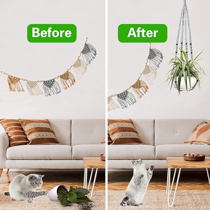 Augshy 2 Packs Macrame Hanging Planter, Indoor Hanging Planter Basket - Image 6