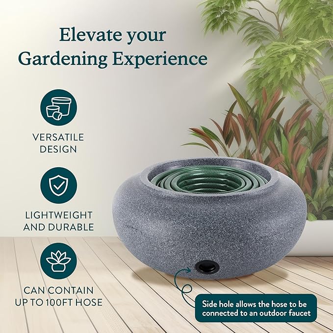 HC Companies Versatile 21 Inch Round Natural Decorative Plastic Outdoor Garden - Image 2
