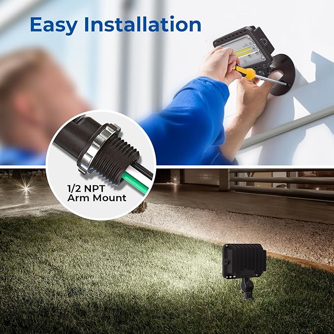 CINOTON 20W LED Flood Lights Outdoor, IP65 Waterproof Exterior Security Wall - Image 7