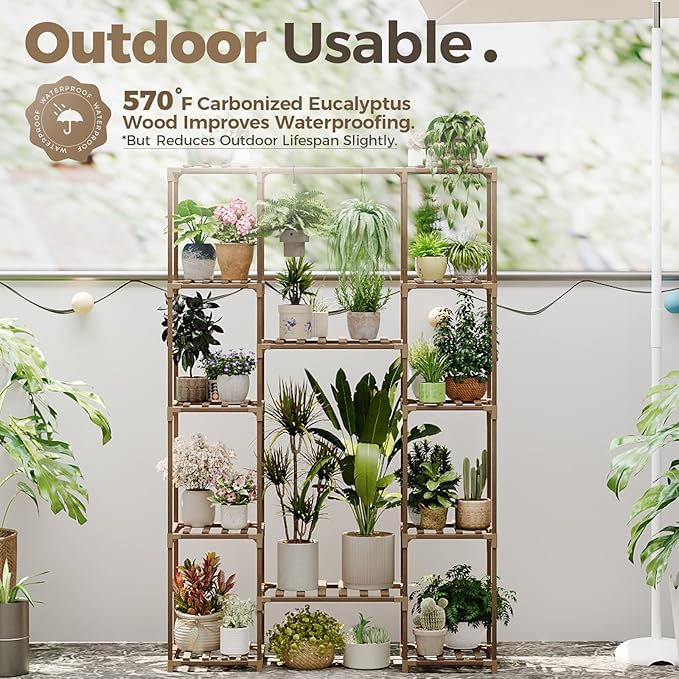 Bamworld 62.2'' Tall Plant Stand Indoor Large Plant Shelf - Image 3