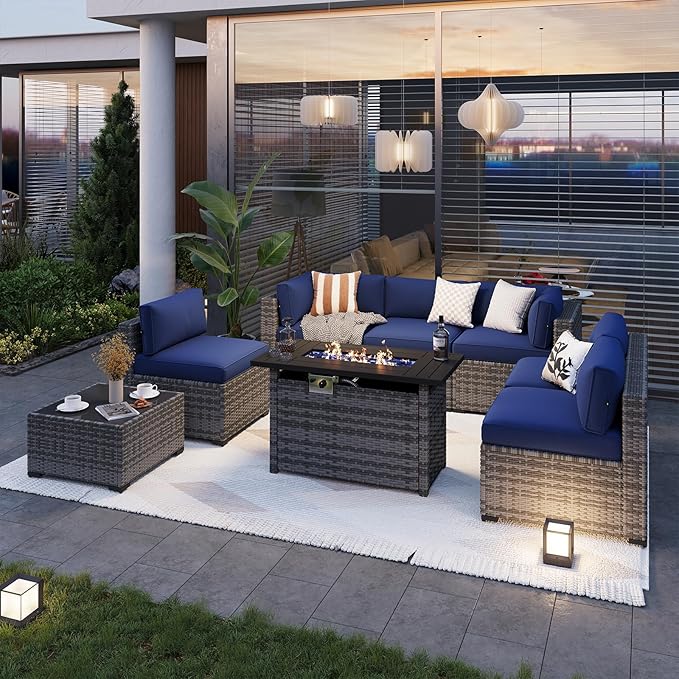 Aoxun Patio Furniture Sets, 8-Piece Outdoor Patio Furniture - Image 2