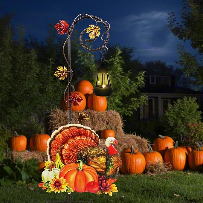 Turkey Garden Metal Stake with Solar Light, Outdoor Solar lamp Decoration - Image 7