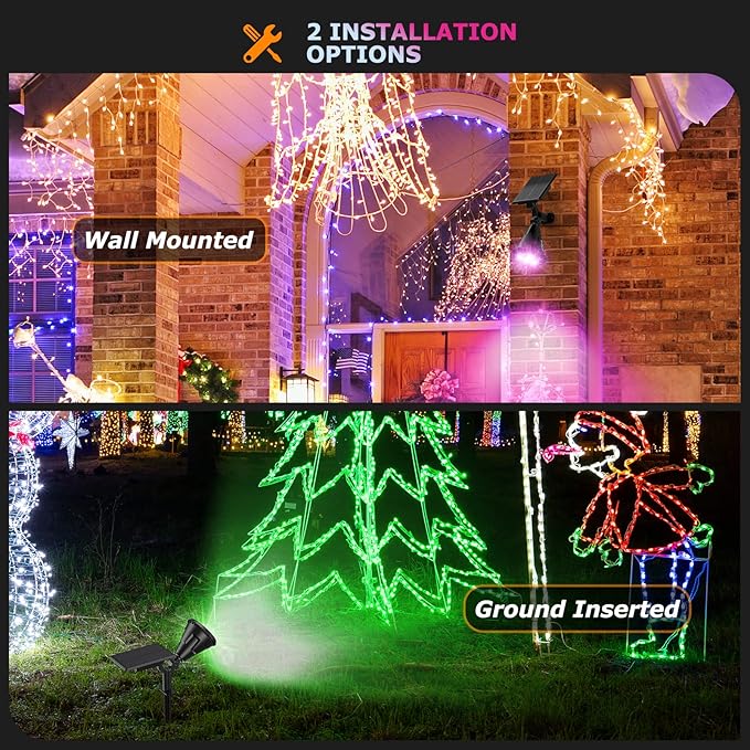Solar Color Spot Lights Outdoor, 21 LEDs Color Changing Outdoor Lights - Image 5