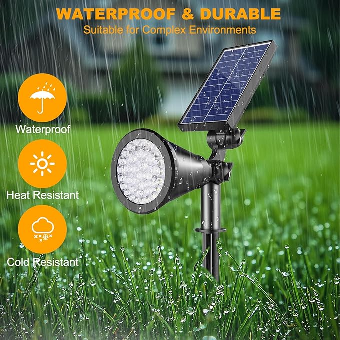 Solar Lights Outdoor Waterproof, 36 LEDs 1000LM Adjustable Solar Spot Lights - Image 6