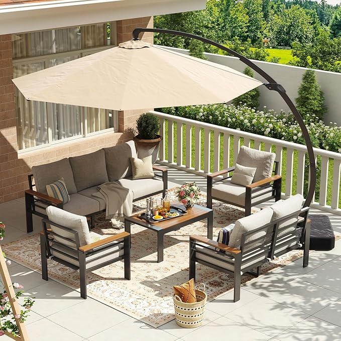 Aoxun Aluminum Patio Furniture Set by Aoxun