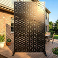 6FT Metal Privacy Screen Outdoor – Decorative Laser Cut Privacy Fence Panel by TALLYVERUS