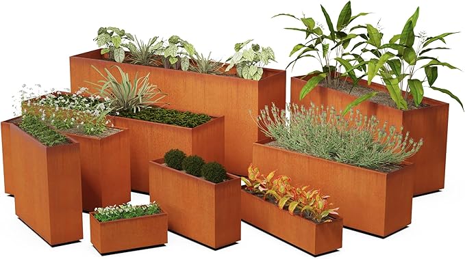 Plantercraft Corten Steel Planters | 60x18x30 Large Rectangular Planter - Image 6