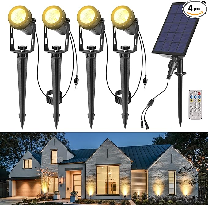Solar Spot Lights Outdoor, 4-in-1 Landscape Lights by GreenClick