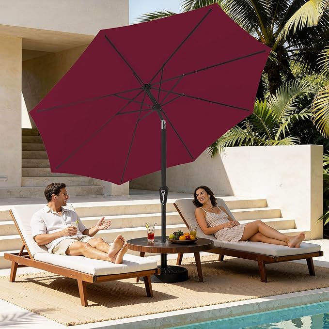 MEWAY 9ft Patio Umbrella Outdoor Table Umbrellas - Image 3
