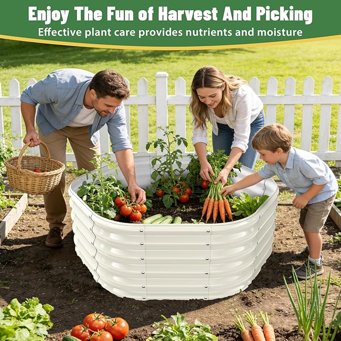 Hexagon Raised Garden Bed, 48 Inch Diagonal & 16.5 Inch Tall, Galvanized Steel - Image 5