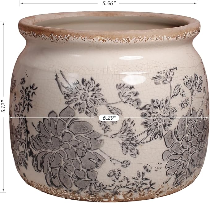 Modern Farmhouse Ceramic Planter - Image 3