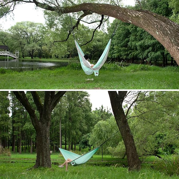 Camping Hammock, Super Lightweight Portable Parachute Hammock - Image 7
