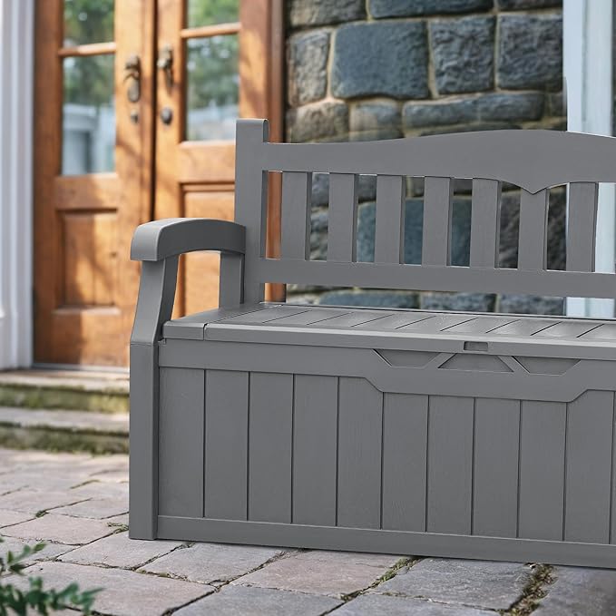 Devoko 80 Gallon Storage Bench Deck Box Lockable - Image 4