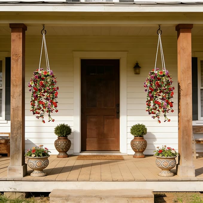 Artificial Flowers for Outdoors Fake Hanging Plants - Image 5
