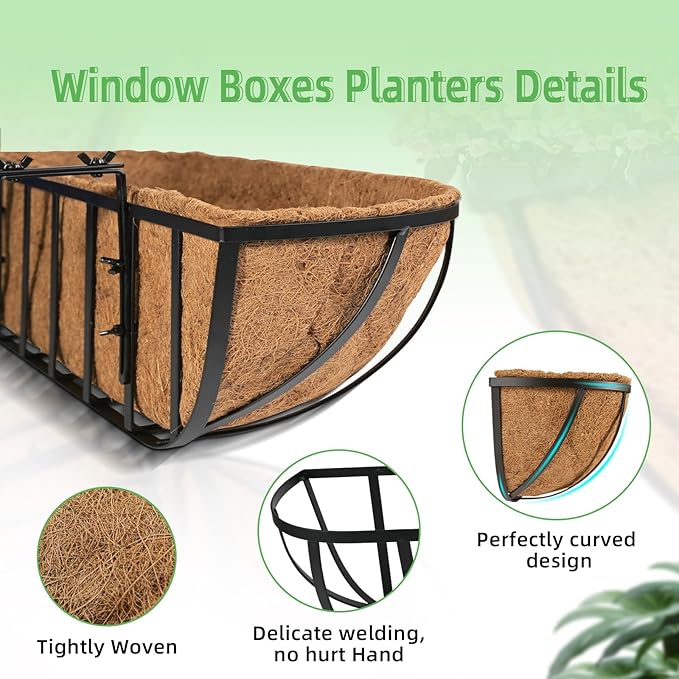 hehimhis 2 Pack 24 Inch Window Planter Box - Image 3