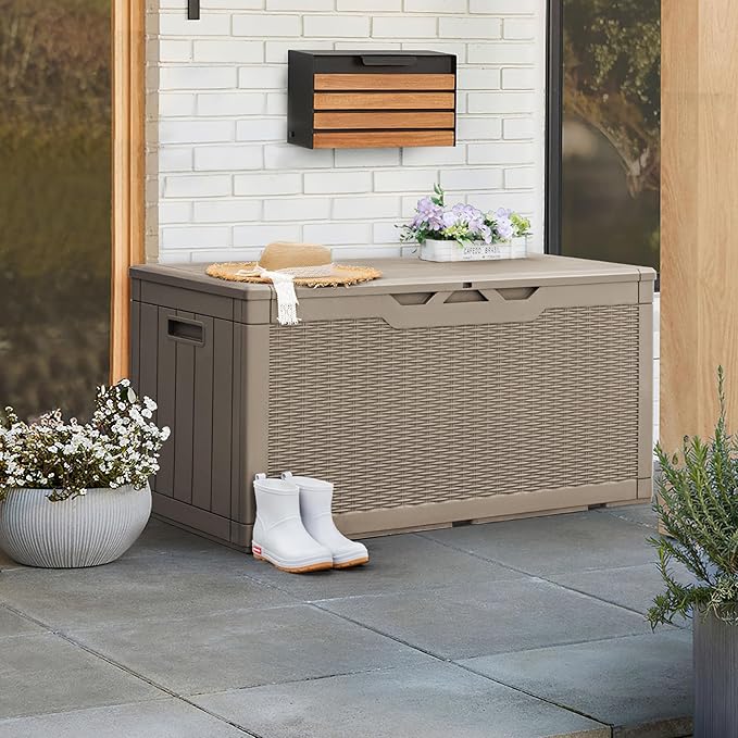Greesum 100 Gallon Resin Patio Storage Box - Image 3