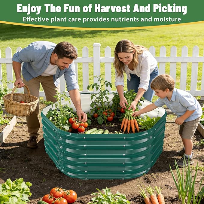 Hexagon Raised Garden Bed, 48 Inch Diagonal & 16.5 Inch Tall, Galvanized Steel - Image 5