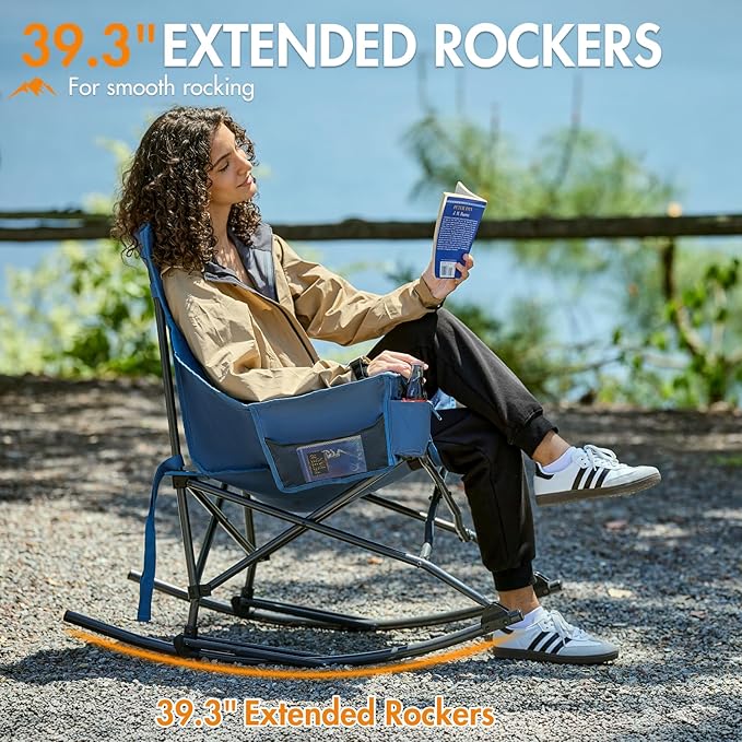 Portal Outdoor Rocking Chair Camping Folding Portable Rocker - Image 4