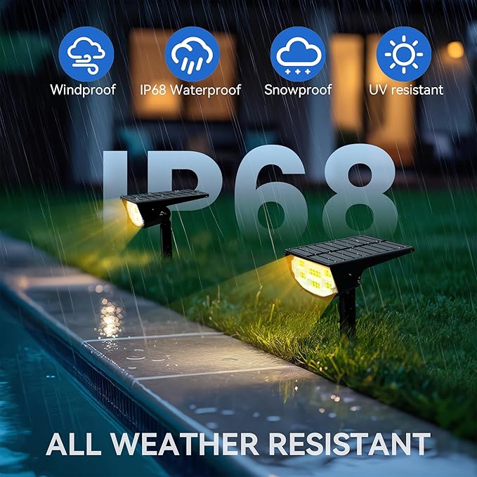 Solar Spot Lights Outdoor IP68 Waterproof, Ultra-Bright Performance，Simple Modes - Image 2