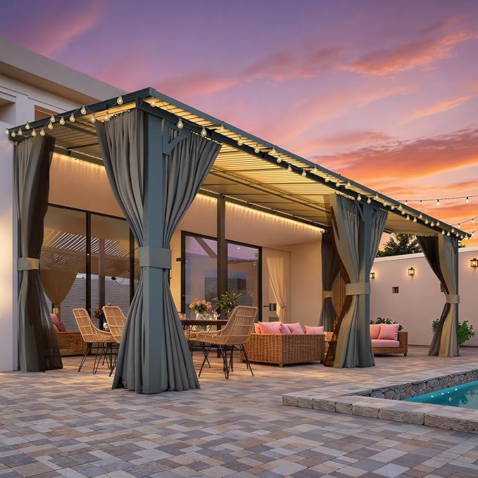 AECOJOY 20' x 8' Outdoor Gazebo Pergola - Image 5