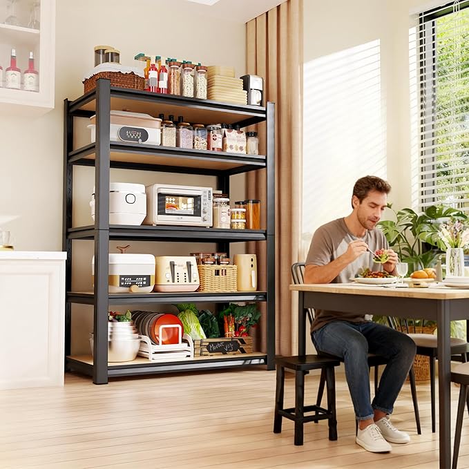 Garage Shelving-2050 lbs 5 Tier Storage Shelves, Adjustable Heavy Duty Metal - Image 9