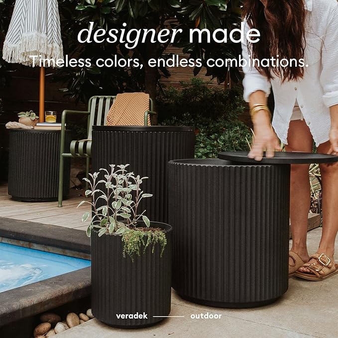 Veradek Outdoor Cooler Side Table - 2 in 1 - Image 4