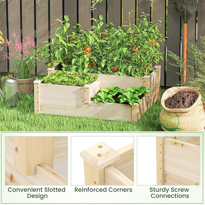 Giantex Raised Garden Bed, Wood Planter Box - Image 7